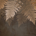 Tapet Personalizat Leaf cu frunze de feriga uscata in fundal maro - BROWN FERN