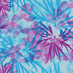 Tapet Personalizat Leaf cu frunze in culori vibrante de roz si albastru - TIE DYE LEAVES