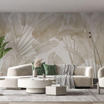 Tapet Personalizat Leaf cu frunze crem de bananier - COFFEE LEAVES