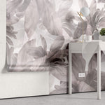 Tapet Personalizat Leaf cu frunze in nuante de mov estompat - PURPLE DAYDREAM