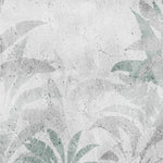 Tapet Personalizat Leaf cu frunze verzi estompate in fundal de vopsea decorativa texturat - GRUNGE SAGE