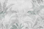Tapet Personalizat Leaf cu frunze verzi estompate in fundal de vopsea decorativa texturat - GRUNGE SAGE