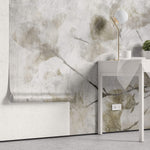 Tapet Personalizat Leaf cu crengi de magnolie vintage - GRUNGE MAGNOLIA