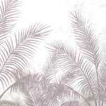 Tapet Personalizat Leaf cu frunze de palmier in nuante lila - REFINED PALM TREE
