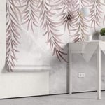 Tapet Personalizat Leaf cu frunze de palmier in nuante de roz - PINK WILLOW