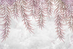 Tapet Personalizat Leaf cu frunze de palmier in nuante de roz - PINK WILLOW