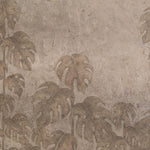 Tapet Personalizat Leaf cu frunze monstera in stil vintage - GRUNGE MONSTERA WALL