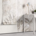 Tapet Personalizat Leaf cu frunze etompate in textura de stucco - BURNISHED BANANA TREES