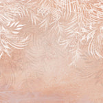 Tapet Personalizat Leaf cu frunze de bambus albe pe fundal roz - PEACHY BAMBOO