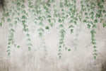 Tapet Personalizat Leaf cu frunze mici verzi cazatoare estompate - STAMP WATERCOLOR LEAVES