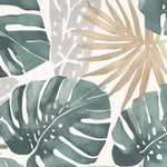 Tapet Personalizat Leaf cu frunze tropicale de monstera in nuante de verde - PAINT TEXTURED MONSTERA