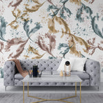 Tapet Personalizat Leaf cu frunze abstracte pictate - SPLASH ABSTRACT LEAF