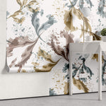 Tapet Personalizat Leaf cu frunze abstracte pictate - SPLASH ABSTRACT LEAF