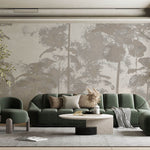 Tapet Personalizat Leaf cu palmieri bej intr-o textura embosata - EMBOSSED PALMS