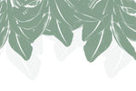Tapet Personalizat Leaf cu frunze de bananier abstracte verzi - PLAIN GREEN LEAVES