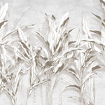 Tapet Personalizat Leaf cu bananieri in nuante de gri - BEIGE LEAF COLLAGE