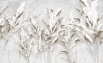 Tapet Personalizat Leaf cu bananieri in nuante de gri - BEIGE LEAF COLLAGE