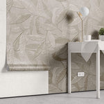 Tapet Personalizat Leaf cu frunze de bambus bej intr-o textura embosata - EMBOSSED BAMBOO