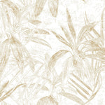 Tapet Personalizat Leaf cu frunze abstracte de bambus in nuante de bej - DOT ABSTRACT LEAVES