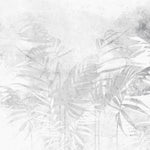 Tapet Personalizat Leaf cu plante tropicale in nuante de gri - CALM ABSTRACT BAMBOO