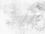 Tapet Personalizat Leaf cu plante tropicale in nuante de gri - CALM ABSTRACT BAMBOO