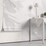 Tapet Personalizat Leaf cu umbre de frunze pe un perete alb texturat - STUCCO SHADOWS