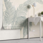 Tapet Personalizat Leaf cu frunze de palmier verzi intr-un fundal crem - CALIFORNIA TORRID