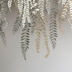 Tapet Personalizat Leaf cu frunze curgatoare texturate - HANGING ABSTRTACT LEAVES