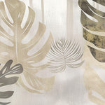 Tapet Personalizat Leaf cu frunze de monstera in nuante aurii - MIXED TEXTURE MONSTERA