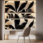 Tapet Personalizat Leaf cu frunze pictate in stil japonez - JAPANESE LEAVES