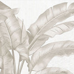 Tapet Personalizat Leaf cu frunze bej de bananier pe un fundal de plaster - DOTS BANANA LEAVES