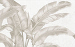 Tapet Personalizat Leaf cu frunze bej de bananier pe un fundal de plaster - DOTS BANANA LEAVES