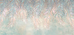 Tapet Personalizat Leaf cu frunze multicolore de palmier in nuante de roz si verde - PINKY BLUE TALES