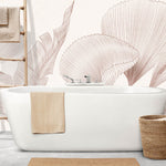 Tapet Personalizat Leaf cu frunze abstracte texturate - MINIMALIST LINE LEAVES