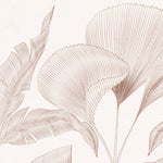Tapet Personalizat Leaf cu frunze abstracte texturate - MINIMALIST LINE LEAVES