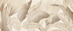 Tapet Personalizat Leaf cu frunze abstracte texturate in nuante de bej - VINTAGE LINE LEAVES