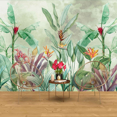 fototapet-personalizat-tropical-cu-jungla-tropicala-in-nuante-de-verde-cu-plante-tropicale-tropical-dream