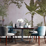 Tapet personalizat Tropical cu copaci tropicali infloriti - TROPICAL BLOOM TREE