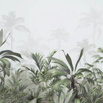 Tapet personalizat Tropical cu jungla tropicala in ceata - FOGGY TROPICAL JUNGLE
