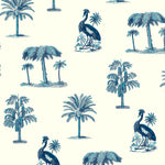 Tapet personalizat Tropical cu elemente tropicale in nuante de albastru - SUMMER VACATION