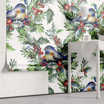Tapet personalizat Tropical cu pasari si fructe - BIRDS AND BERRIES