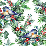 Tapet personalizat Tropical cu pasari si fructe - BIRDS AND BERRIES