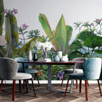 Tapet personalizat Tropical cu flori si plante tropicale - TROPICAL ORCHID
