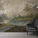 Tapet personalizat Tropical cu peisaj montan tropical - TROPICAL MOUNTAIN LANDSCAPE