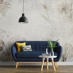 Tapet personalizat Tropical cu peisaj tropical abstract in nuante de bej - VINTAGE TROPICAL INSERTION