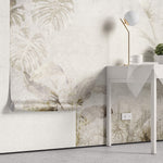 Tapet personalizat Tropical cu peisaj tropical abstract in nuante de bej - VINTAGE TROPICAL INSERTION