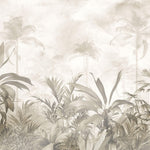 Tapet personalizat Tropical cu peisaj tropical in nuante sepia - FOGGY SEPIA JUNGLE
