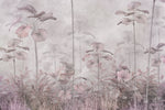 Tapet personalizat Tropical cu palmieri in nuante de roz si gri - PINK ACCENT PALMS
