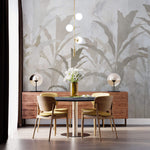 Tapet personalizat Tropical cu frunze de bananier bej - CONCRETE ABSTRACT JUNGLE