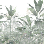 Tapet personalizat Tropical cu plante verzi si cer innorat - GREEN HUMID JUNGLE